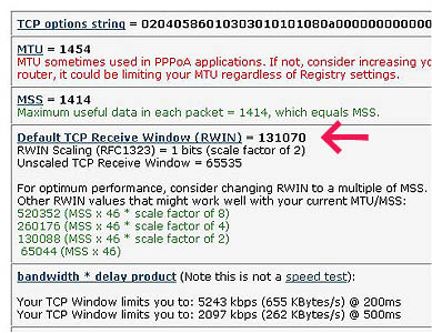 SpeedGuide.net TCP/IP Analyzer